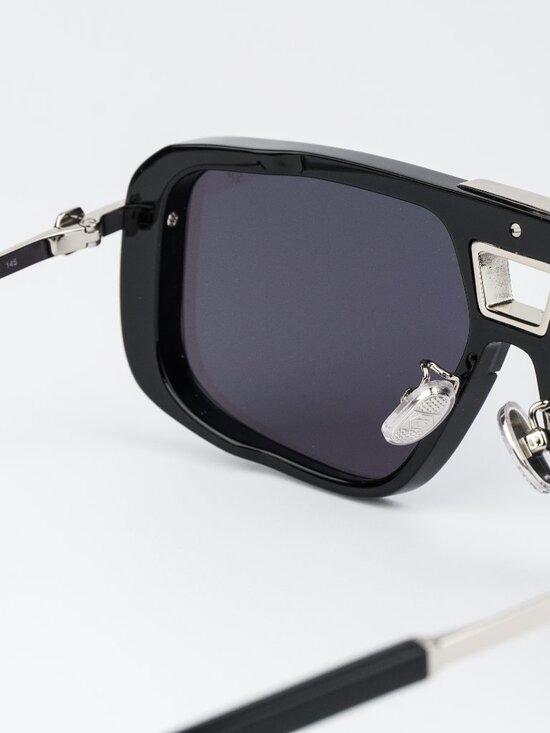 Philipp Plein Women Sunglasses Black Grey Pilot SPP008M 0700 NEW AUTHENTIC main image 9